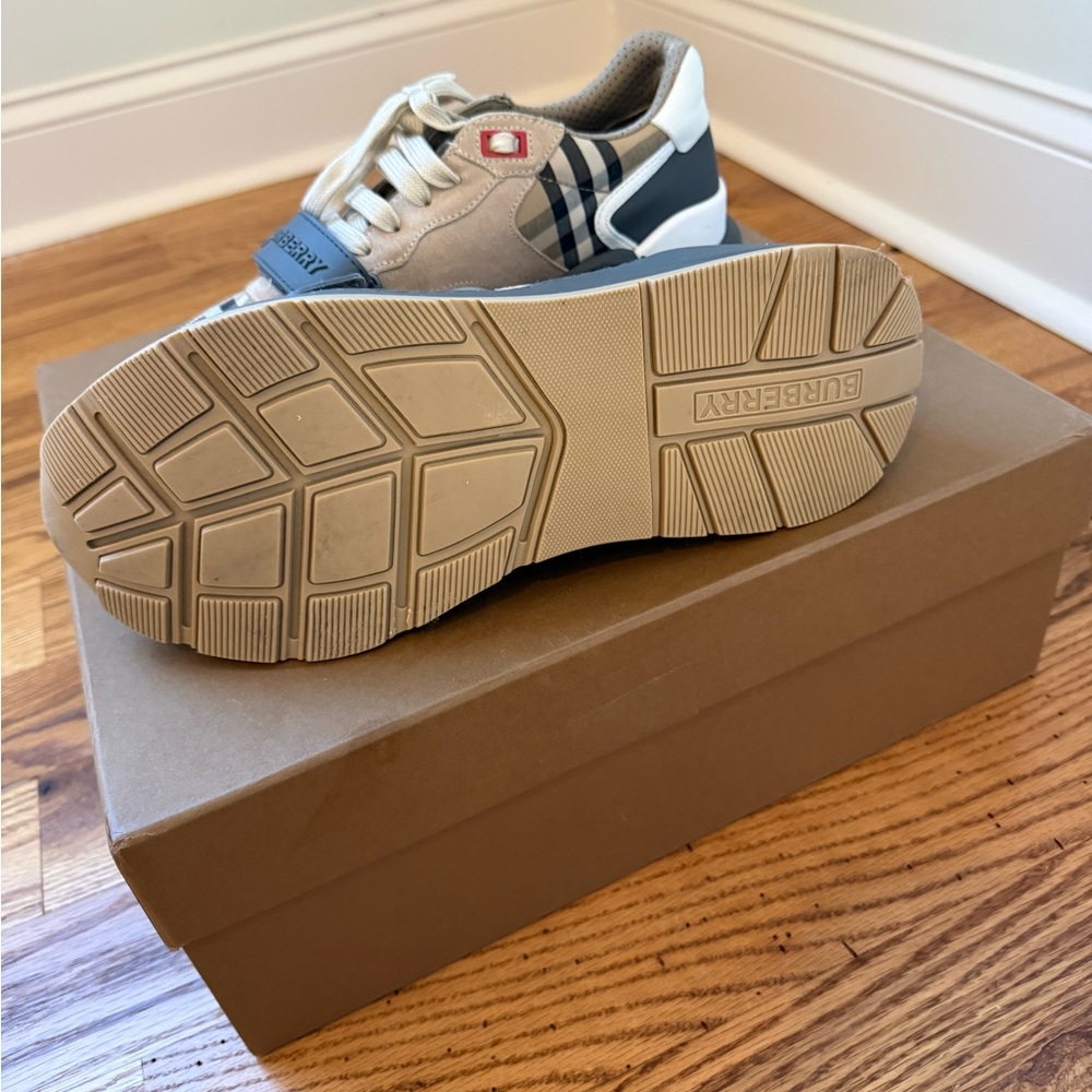 Burberry Men’s Ramsey Vintage Check Low Top Sneakers •Size 42• - Picture 4 of 11